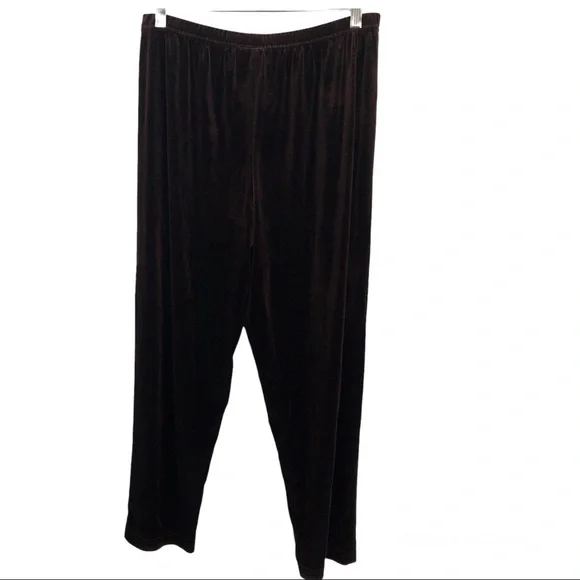 Coldwater Creek Elastic Waist Velvet Brown Size PXL Pants - Picture 6 of 7